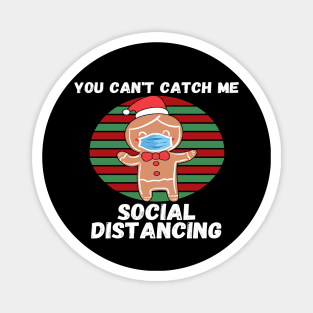 Gingerbread Man With Mask Christmas 2020 Social Distancing Magnet